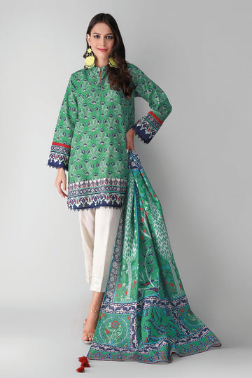 Llk21412 Green Khaadi Winter 2021